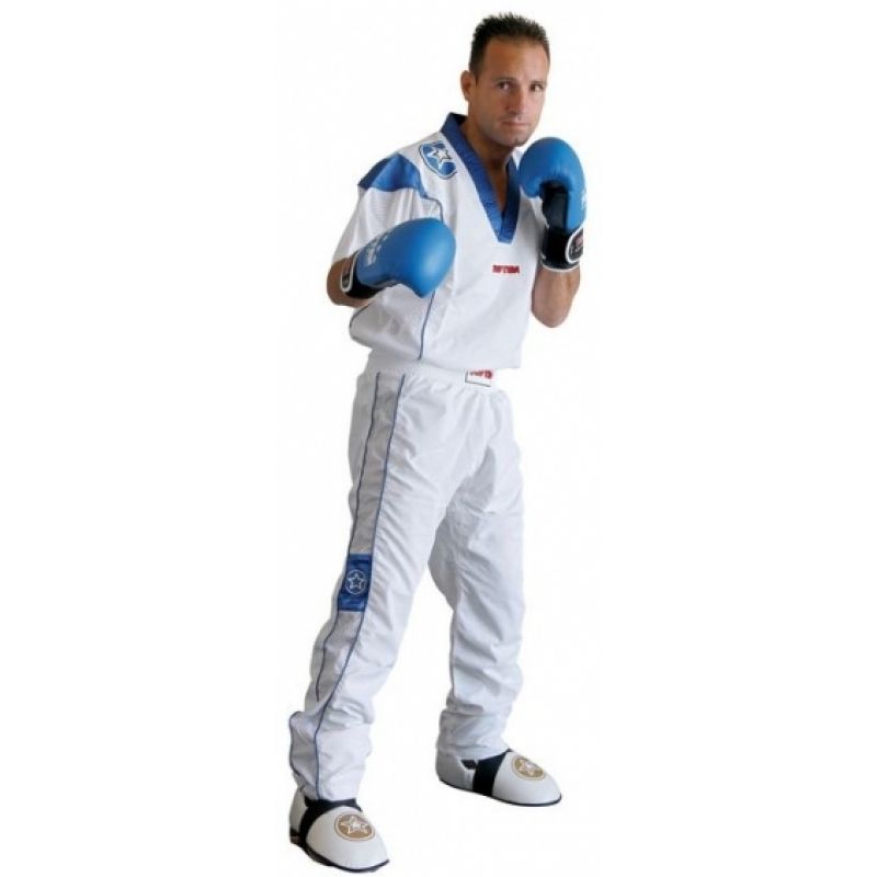TOP TEN STAR COLLECTION kickboxing outfit white and blue kék