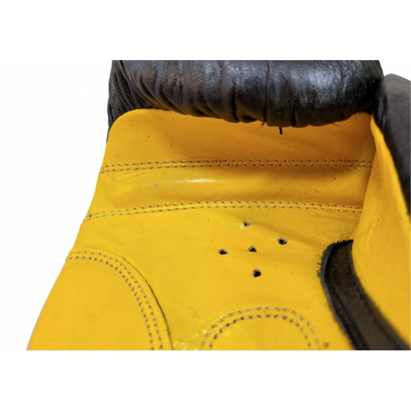 TOP TEN (W) FIGHT RTT-2 10 oz Black and sárga boxkesztyű