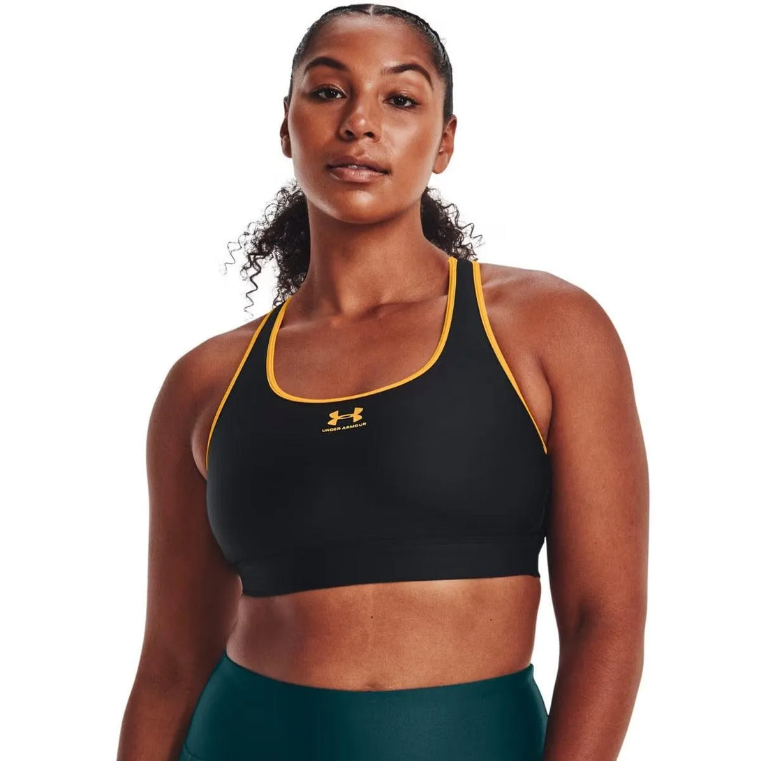 Under Armour Armour Mid Keyhole , fekete-sárga Sportmelltartó - Sportmania.hu
