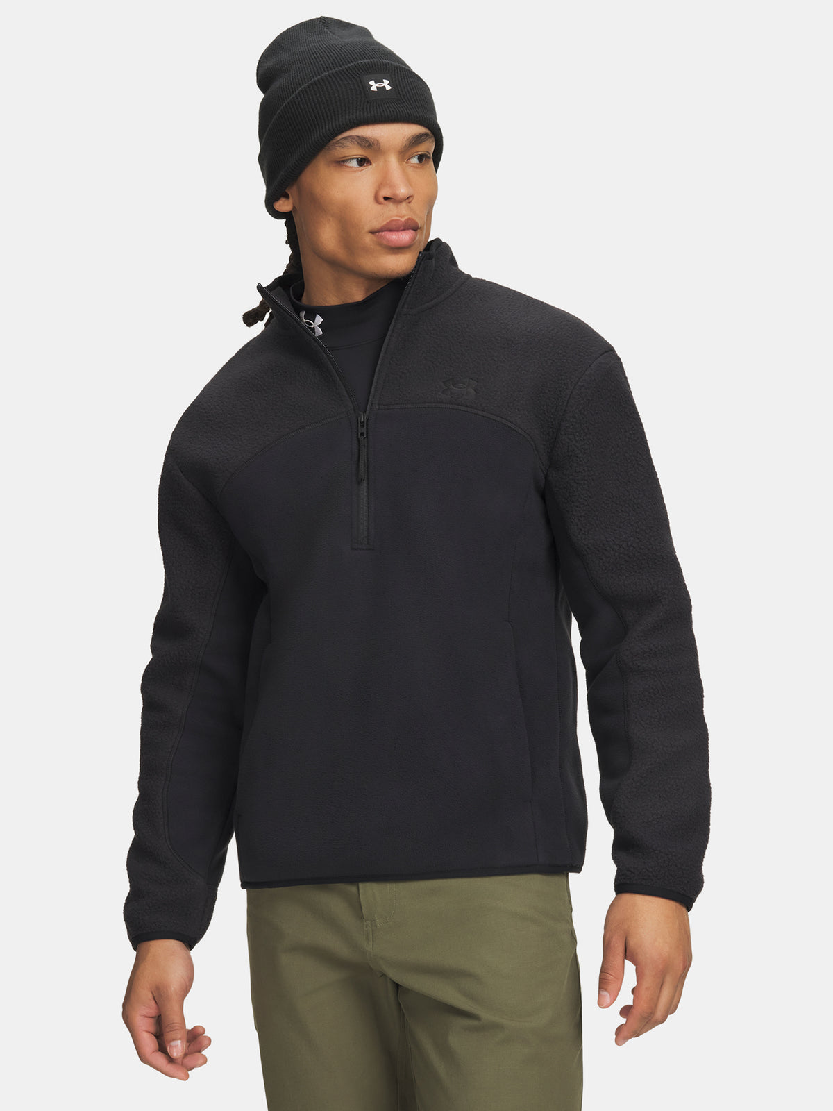 Under Armour Férfi CGI Basecamp HZ Fleece pulóver polár pulóver