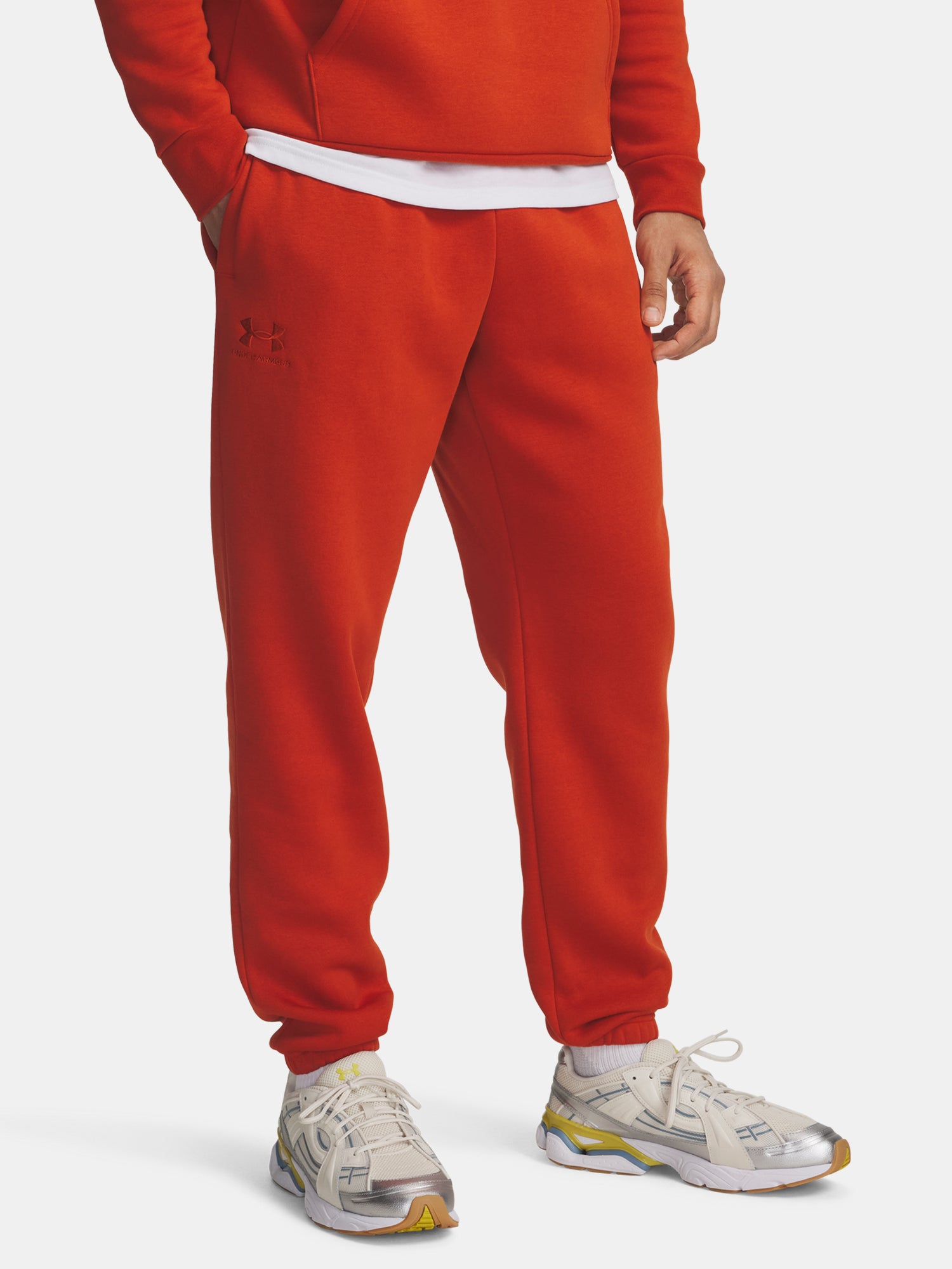 Under Armour Férfi melegítõnadrág UA Icon Fleece Jogger-ORG nadrág, narancssárga