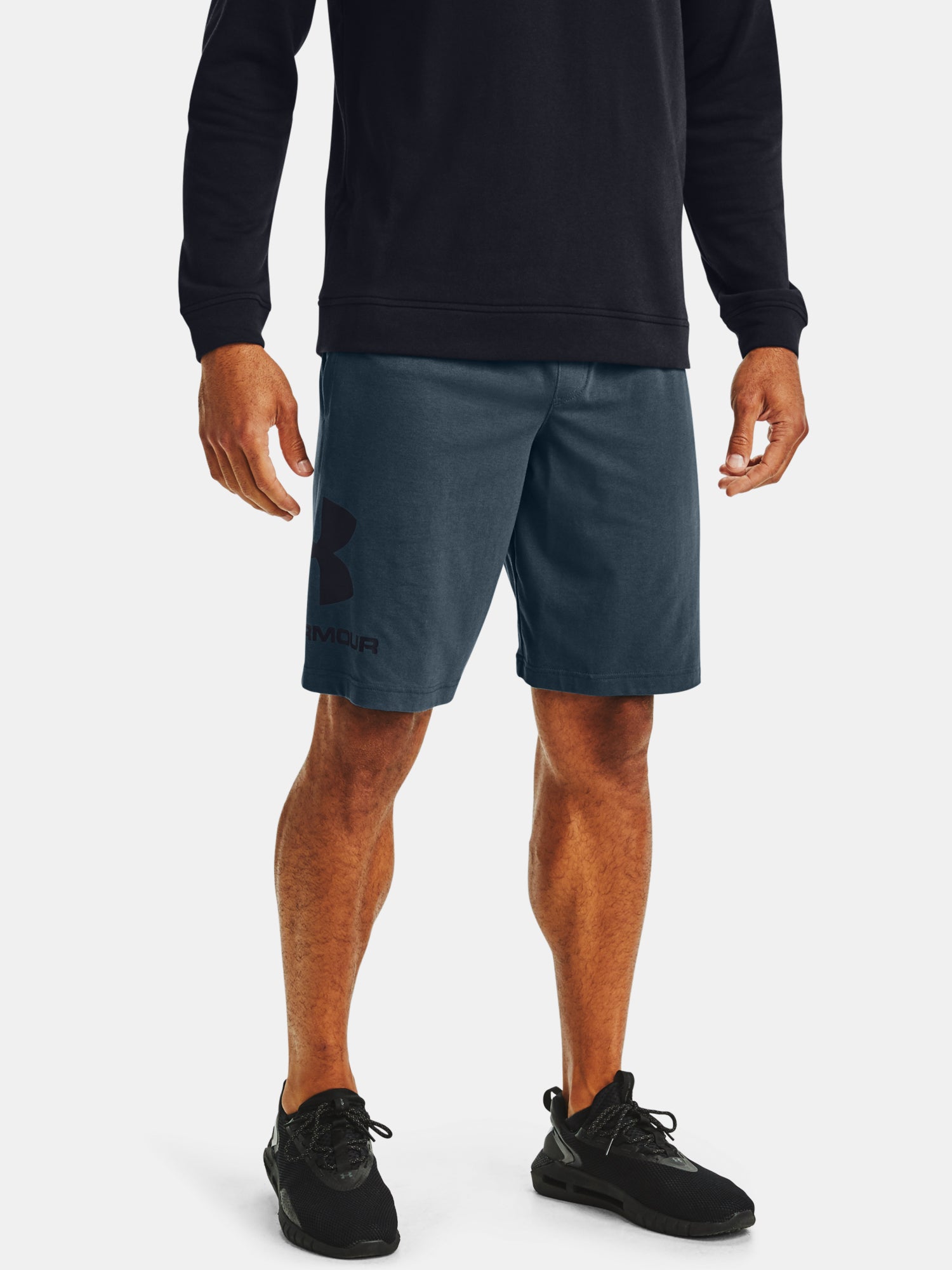 Under Armour Férfi rövidnadrág COTTON BIG LOGO nadrág, kék