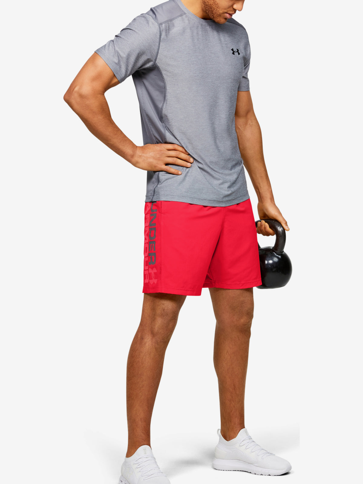 Under Armour Férfi rövidnadrág Woven Graphic Wordmark nadrág, piros