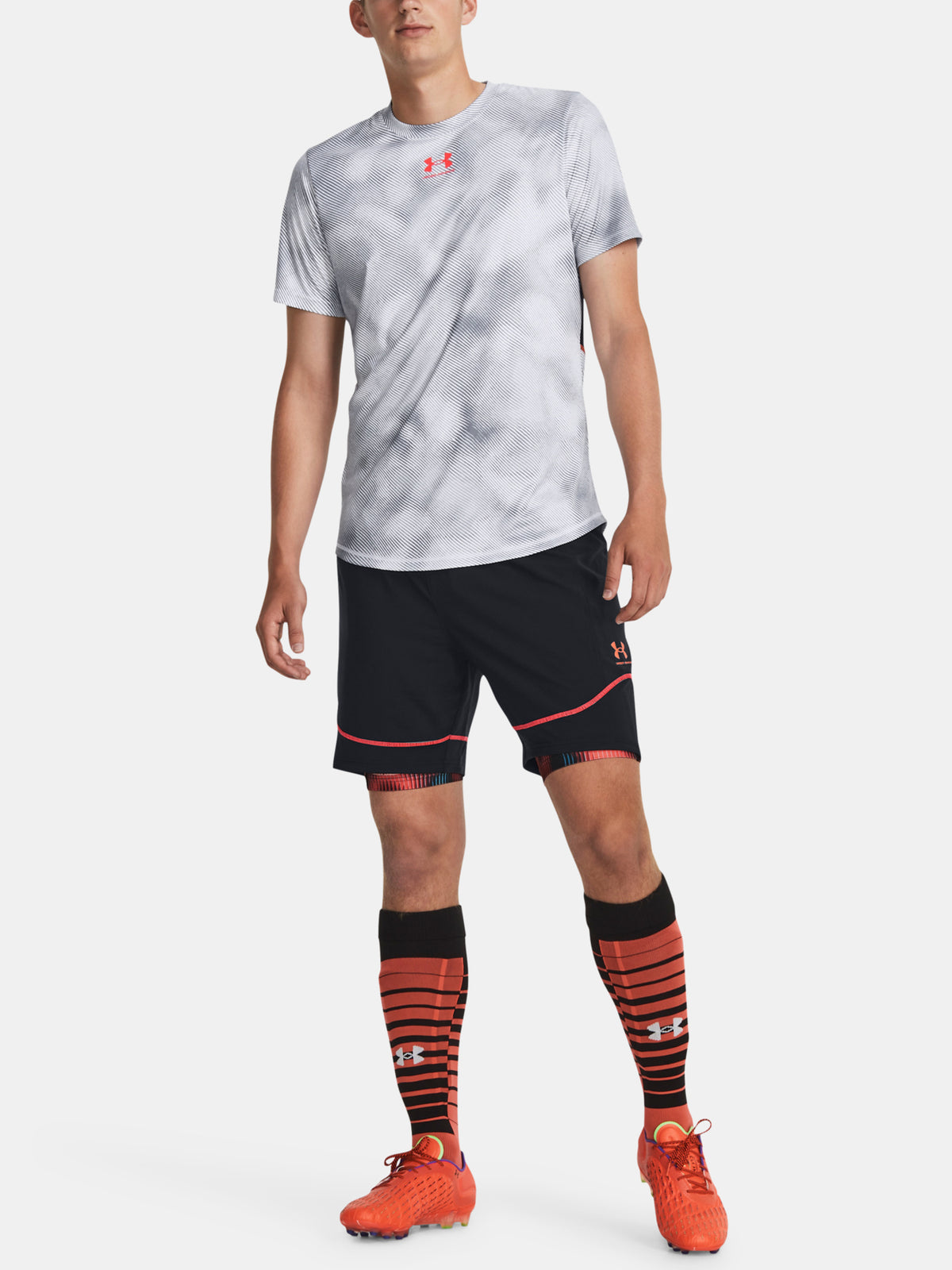 Under Armour Férfi UA HG Prtd Long rövidnadrág nadrág, piros