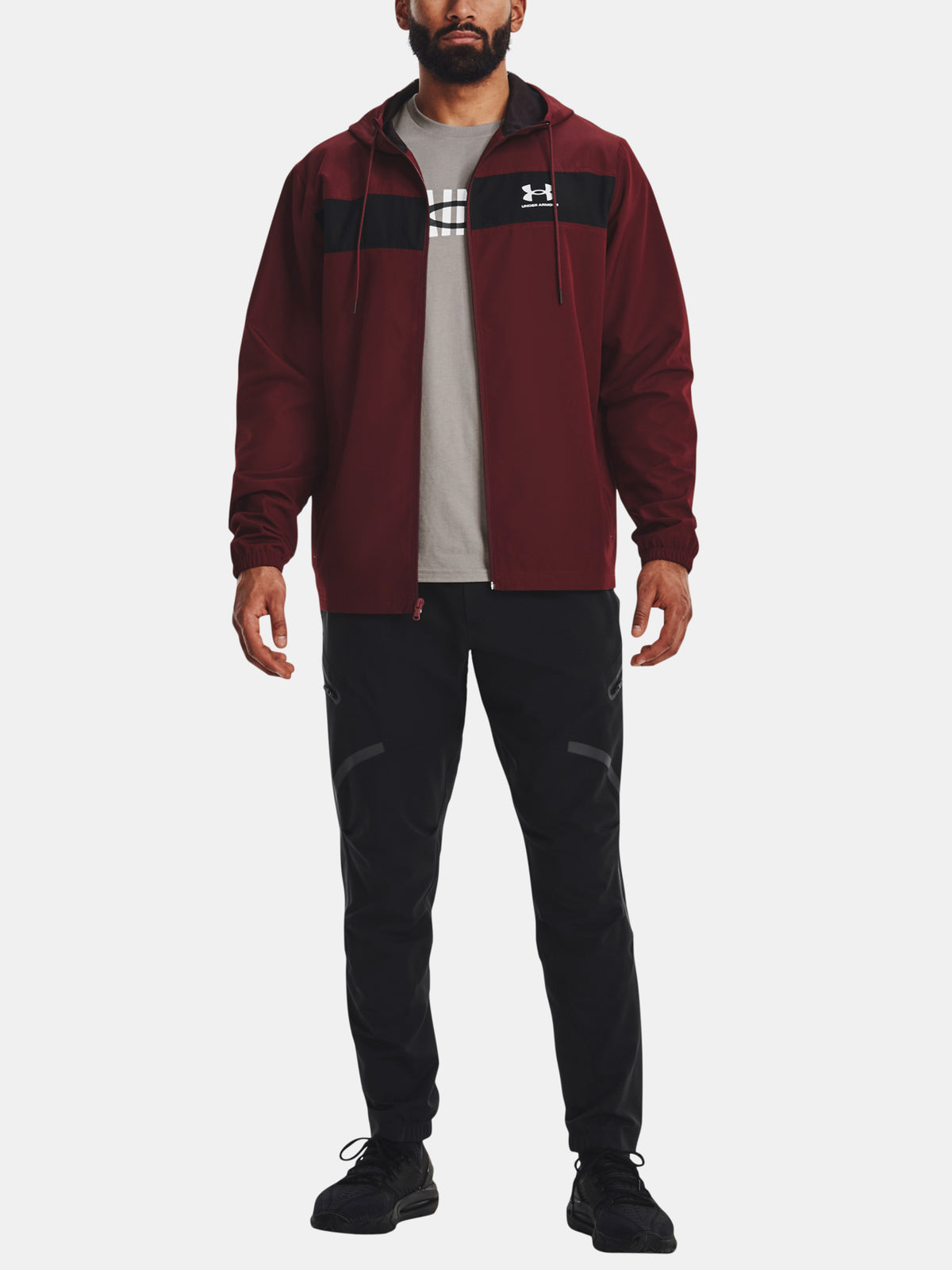Under Armour Férfi UA SPORTSTYLE WINDBREAKER bordó kabát