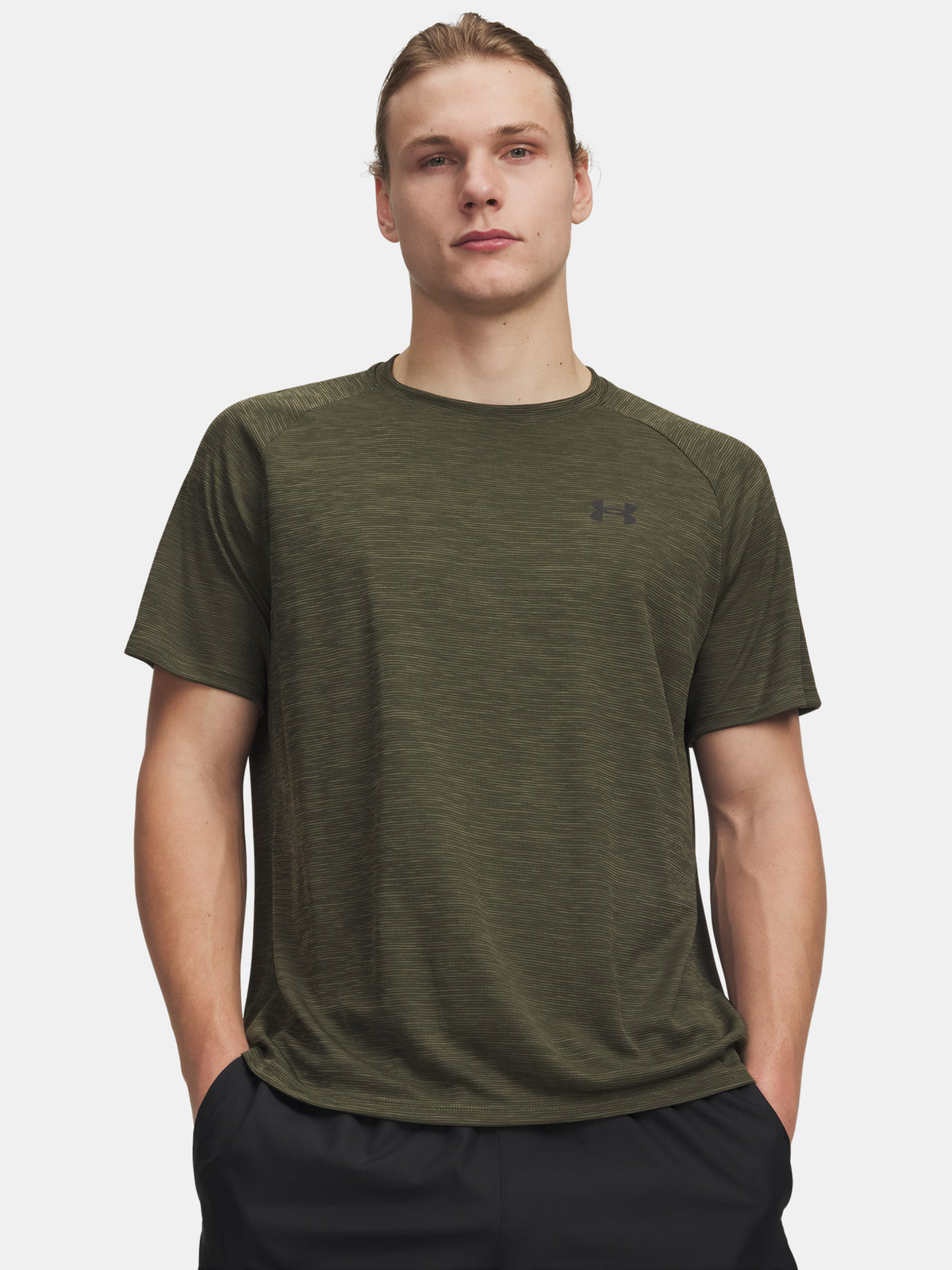 Under Armour Férfi UA Tech Textured SS zöld póló