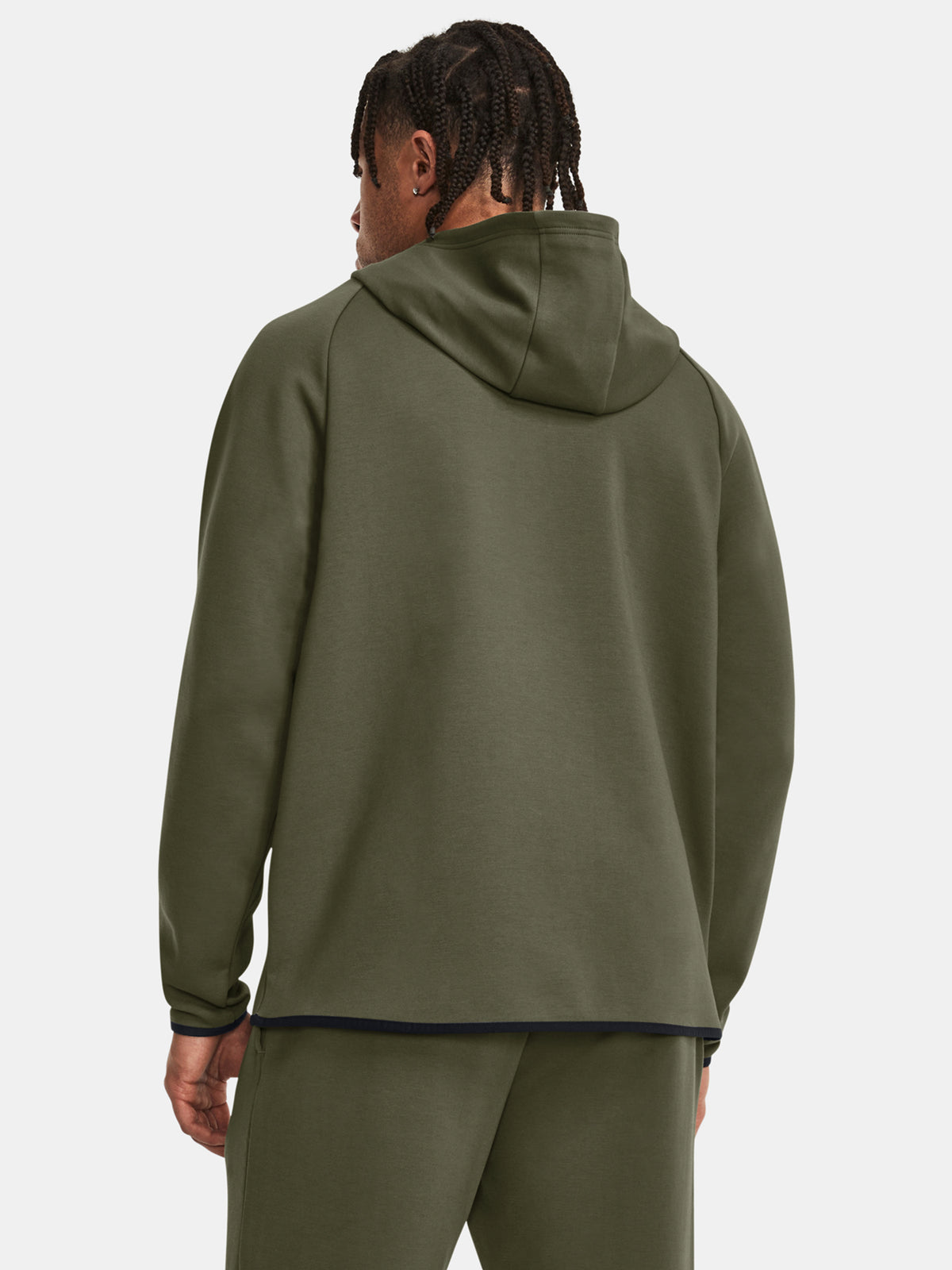 Under Armour Férfi UA Unstoppable Flc Kapucnis pulóver zöld