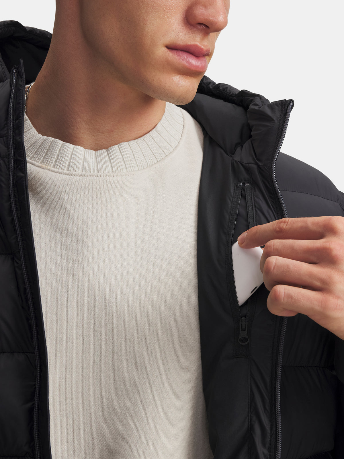 Férfi Under Armour UA Sportswear Puff Jkt-BLK fekete kabát