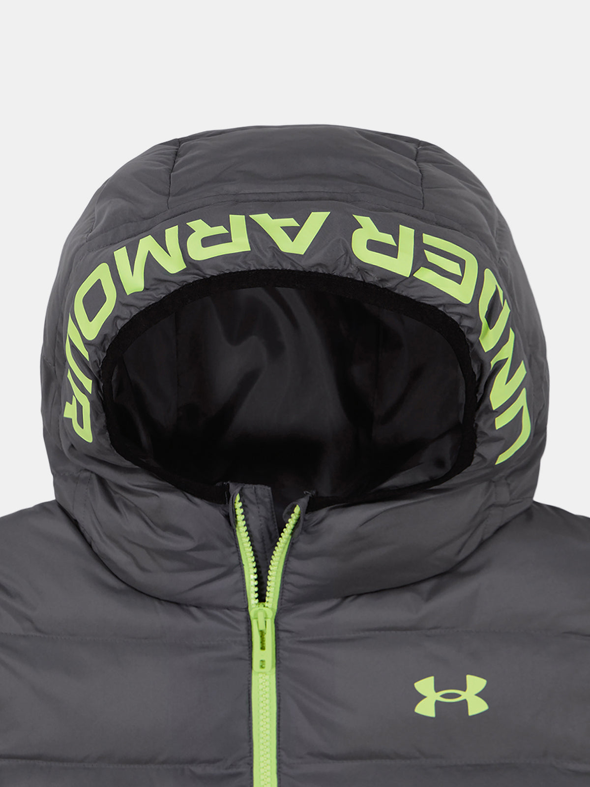 Fiú Under Armour UA PRONTO COLORBLOCK PUFFER JACKET szürke kabát