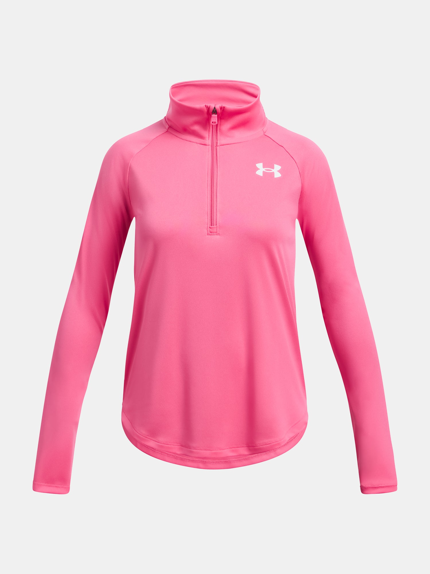 Under Armour Lány Tech Graphic 1/2 Zip póló, rózsaszín