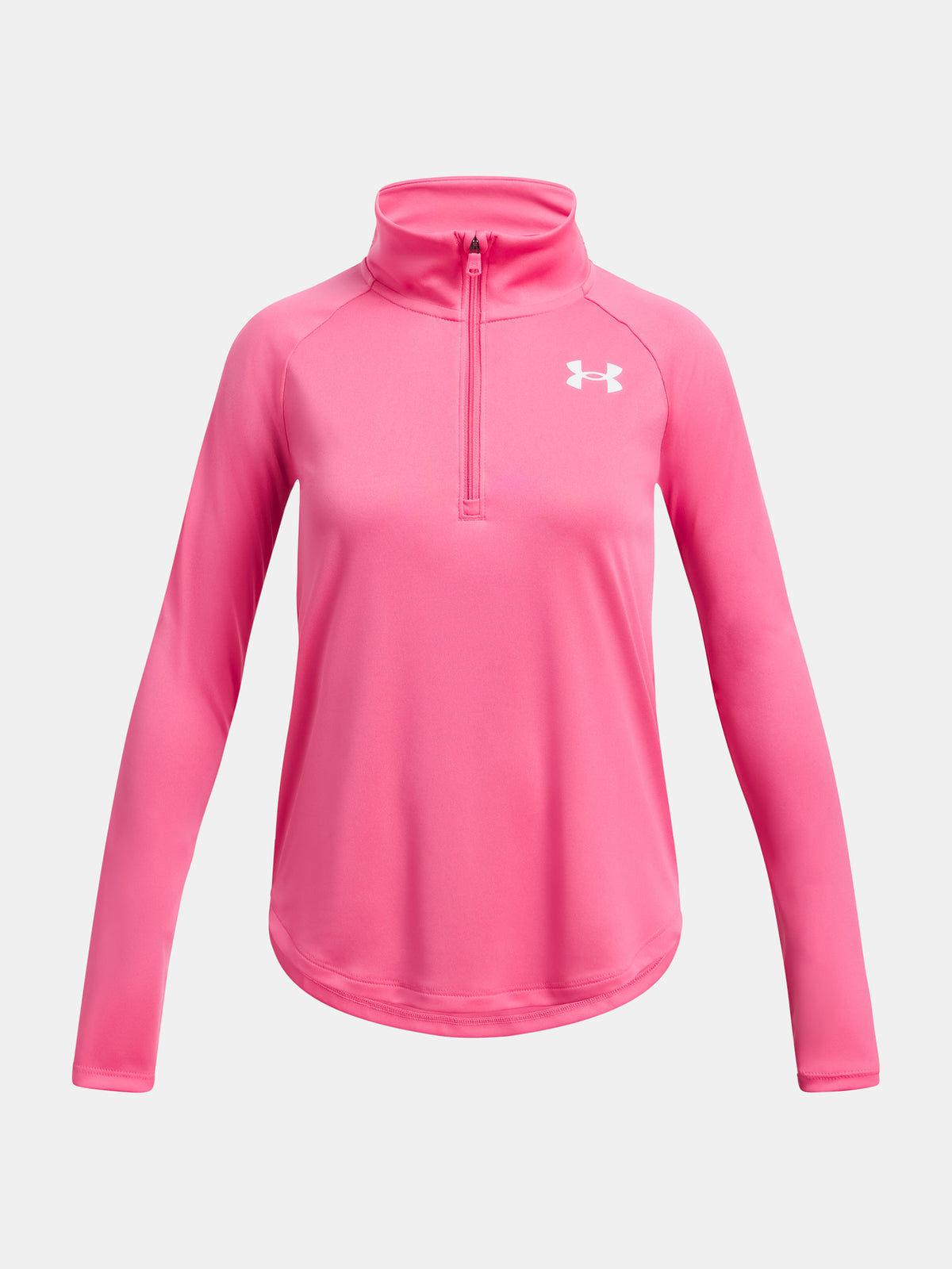 Under Armour Lány Tech Graphic 1/2 Zip póló, rózsaszín