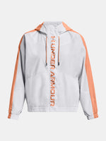 Under Armour Nõi dzseki UA Rush Woven FZ Jacket fehér kabát