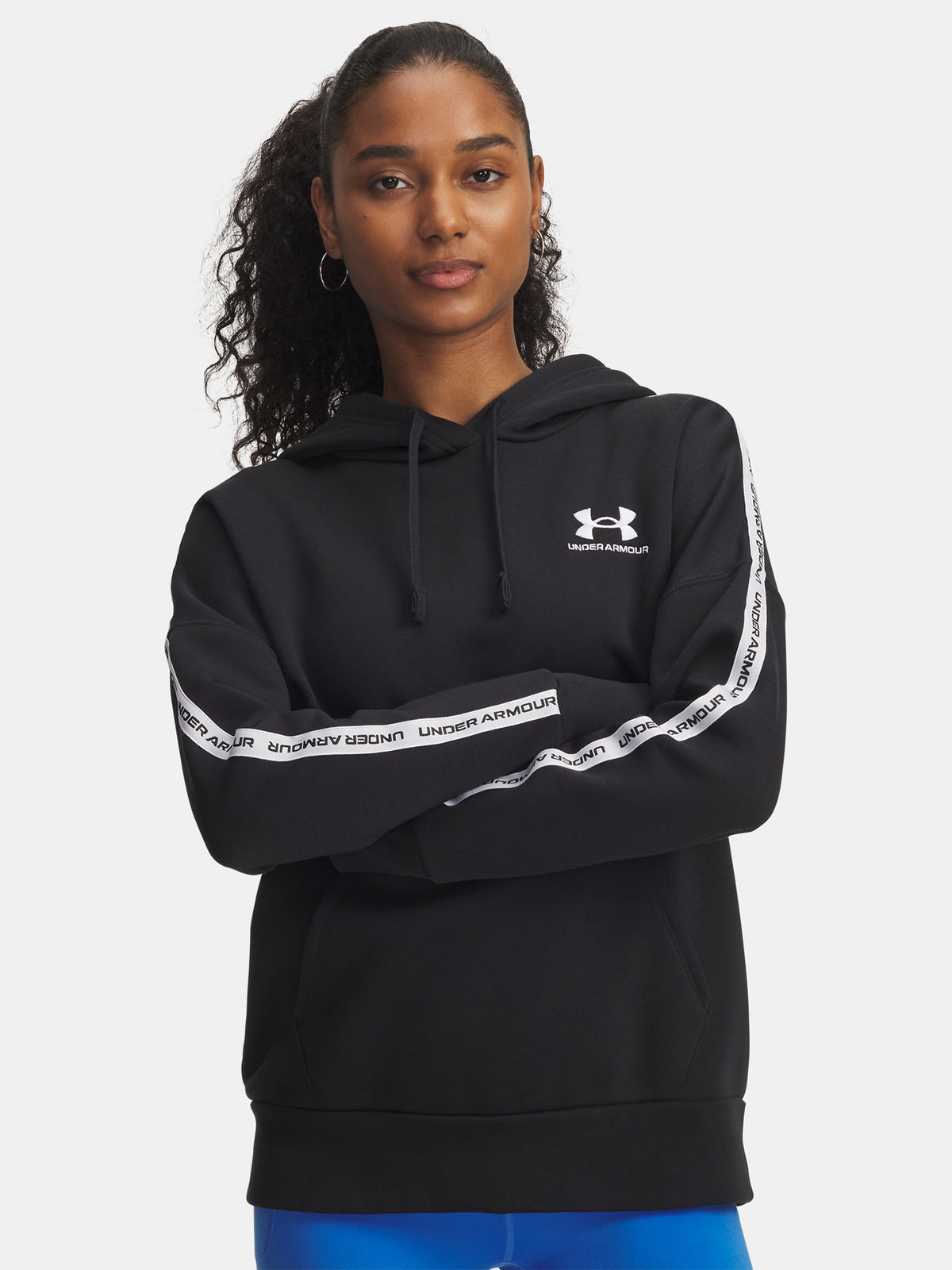 Under Armour Nõi Icon Fleece Taped Hdy-BLK pulóver