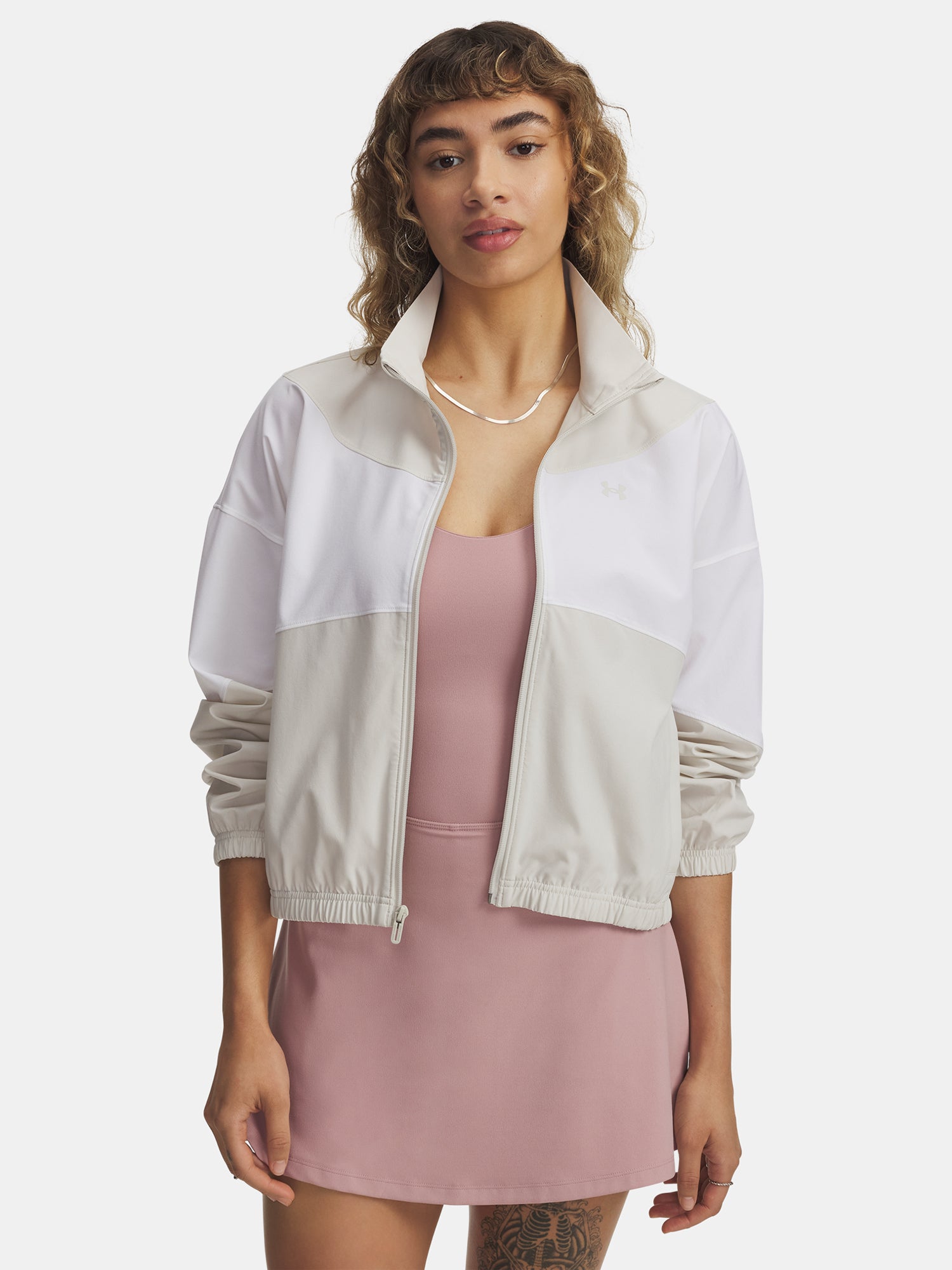 Under Armour Nõi kabát UA Rival Woven Jacket-WHT Kapucnis pulóver