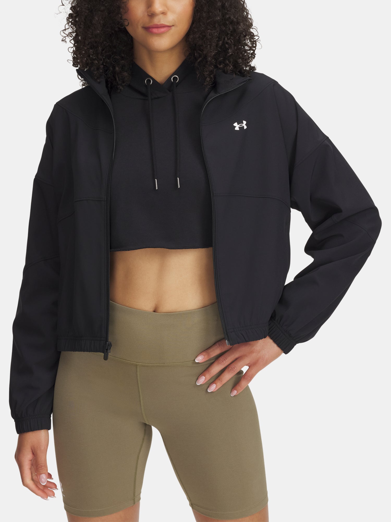 Under Armour Nõi kabát UA Rival Woven Kapucnis pulóver