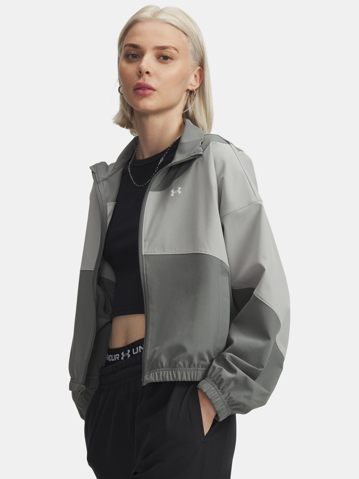 Nõi kabát Under Armour UA Rival Woven Jacket-GRN
