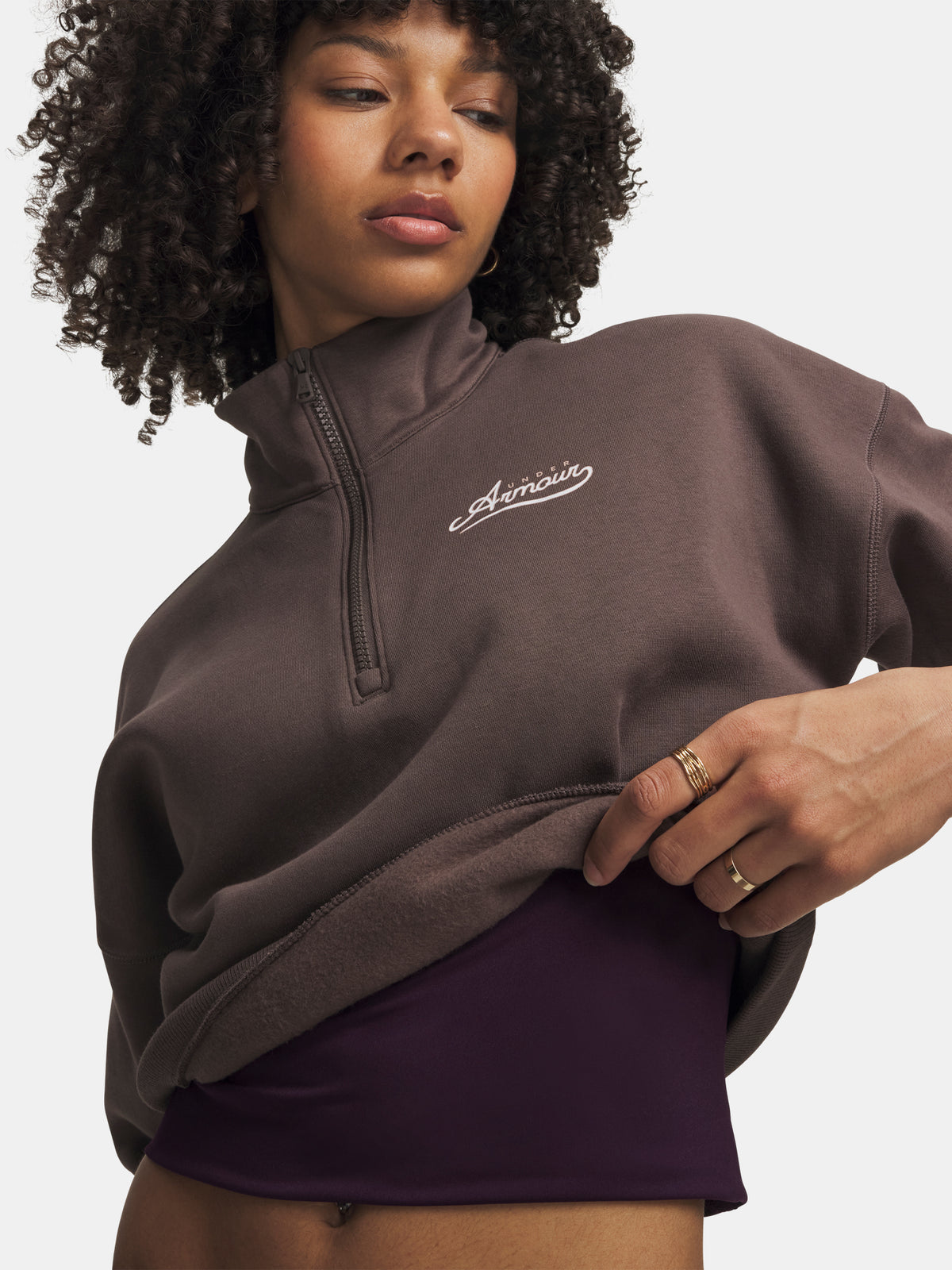 Under Armour Nõi pulóver RIVAL FLEECE VARSITY HZ polár pulóver 6016557-200