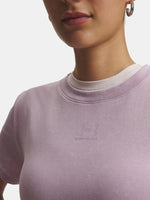 Under Armour Nõi Rival Cotton Wash SS rózsaszín póló