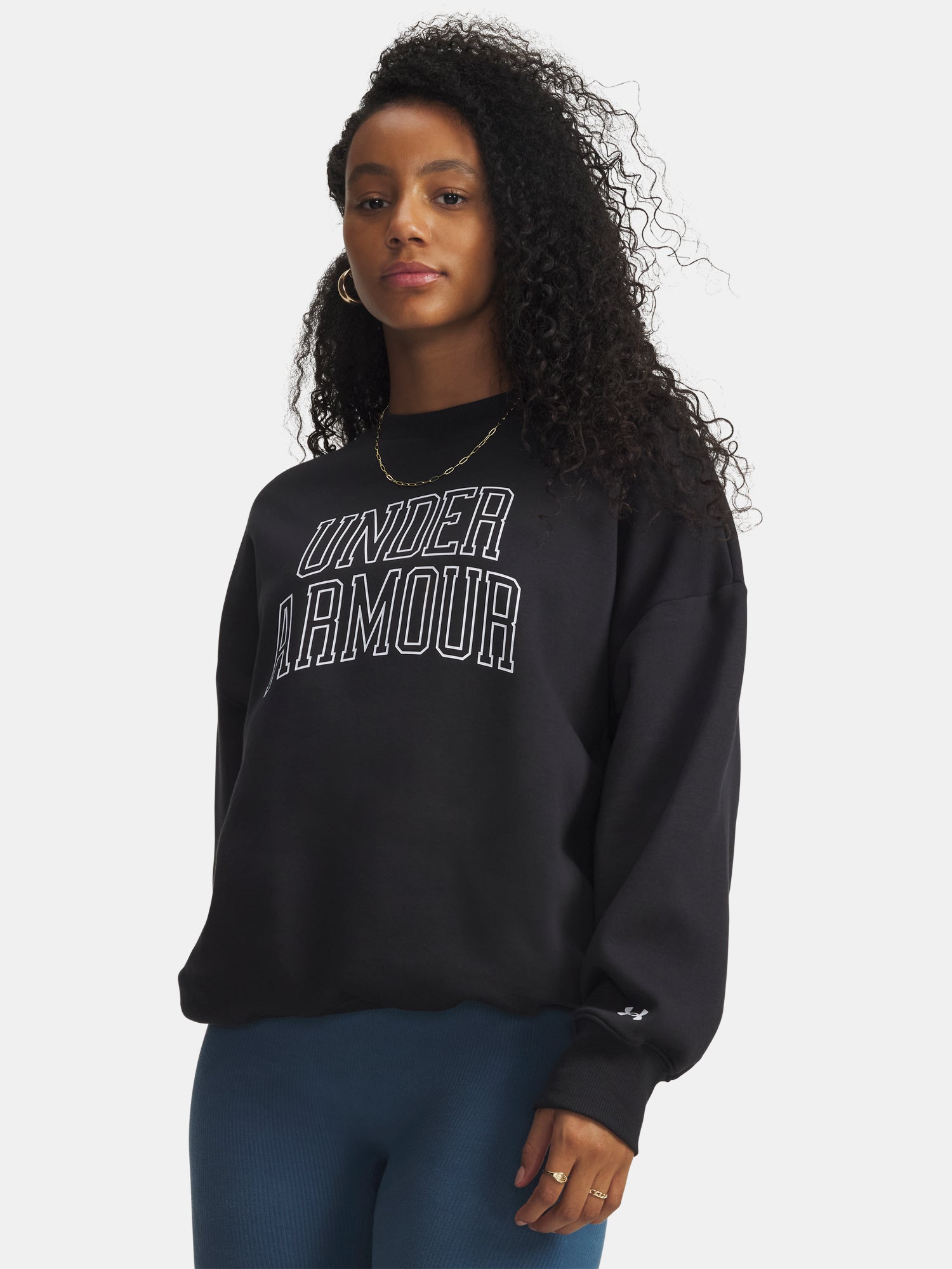 Under Armour Nõi Rival Flc OS Varsity Crew-BLK pulóver