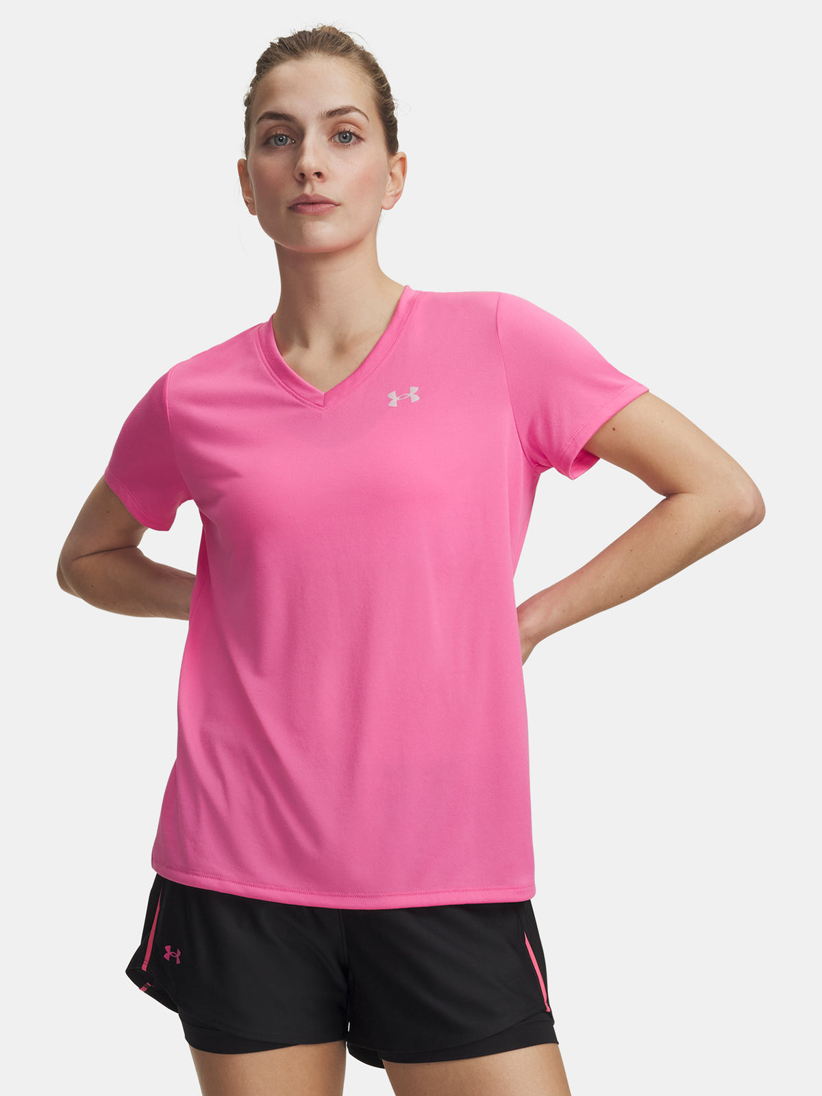Under Armour Nõi Tech SSV- Solid rózsaszín póló