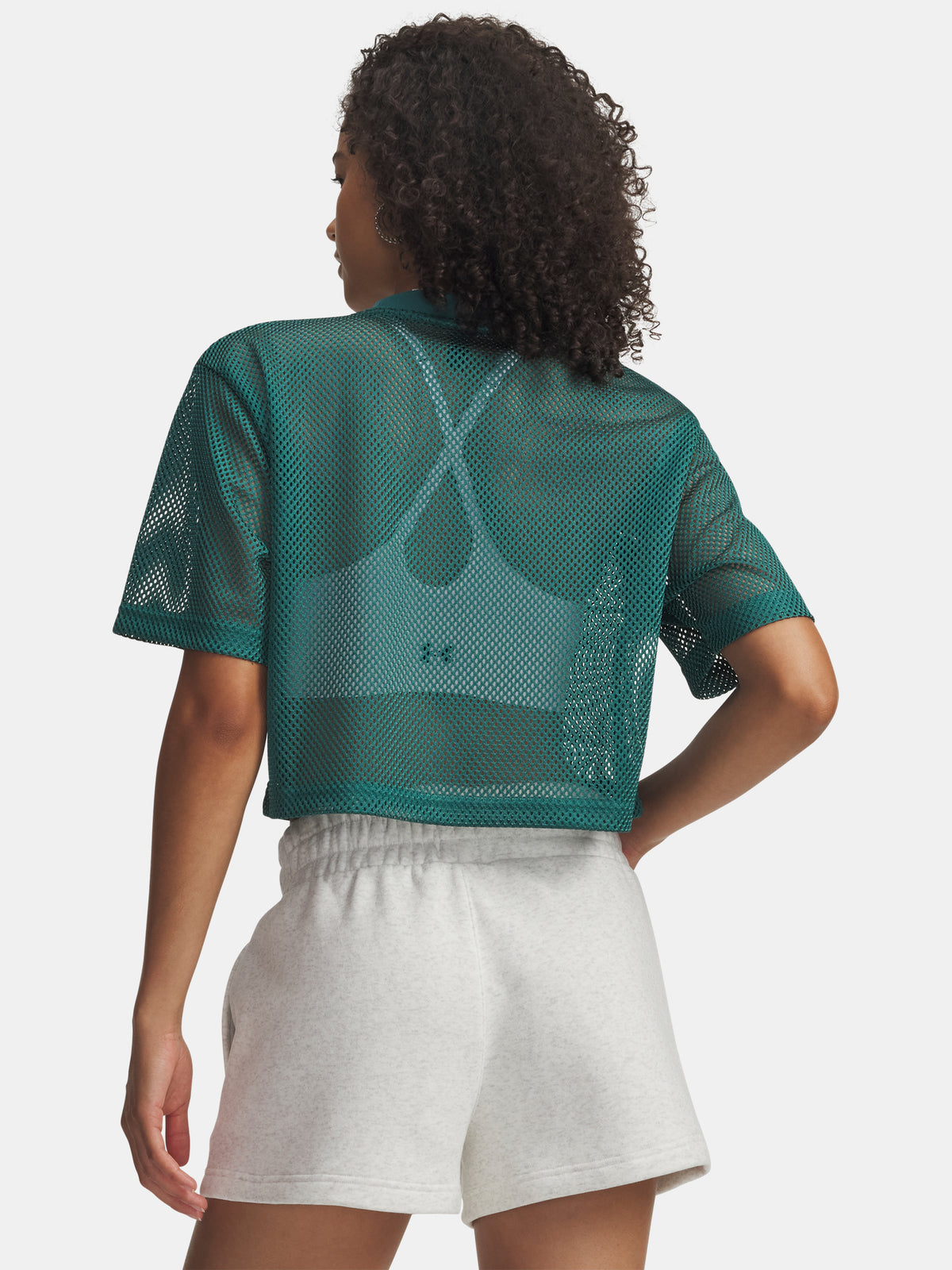 Under Armour Nõi UA Football Mesh Crop Tee póló