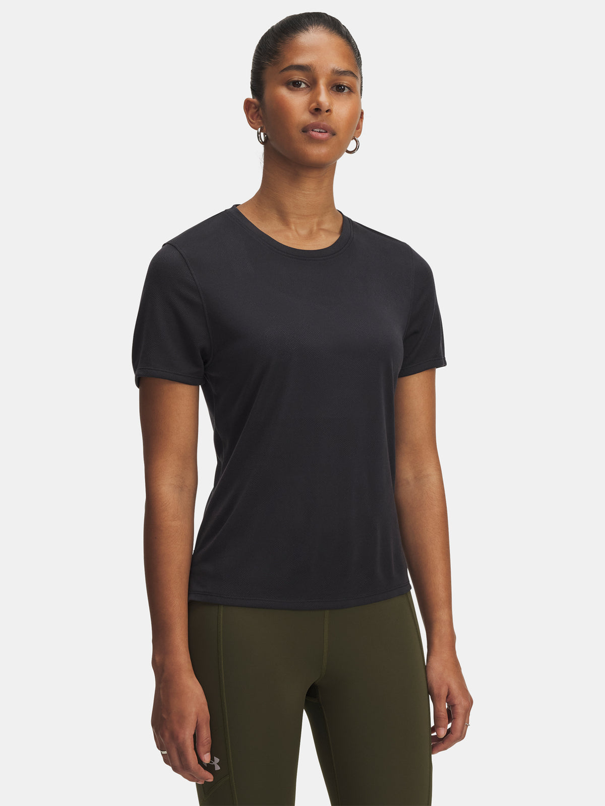 Under Armour Nõi UA Launch Jacquard SS-BLK póló