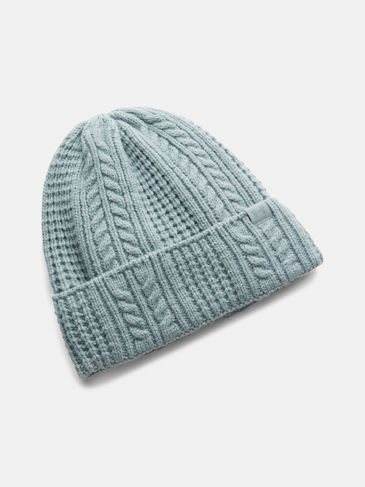 Under Armour Nõi W Halftime Cable Knit Beanie-GRN Kötött sapka