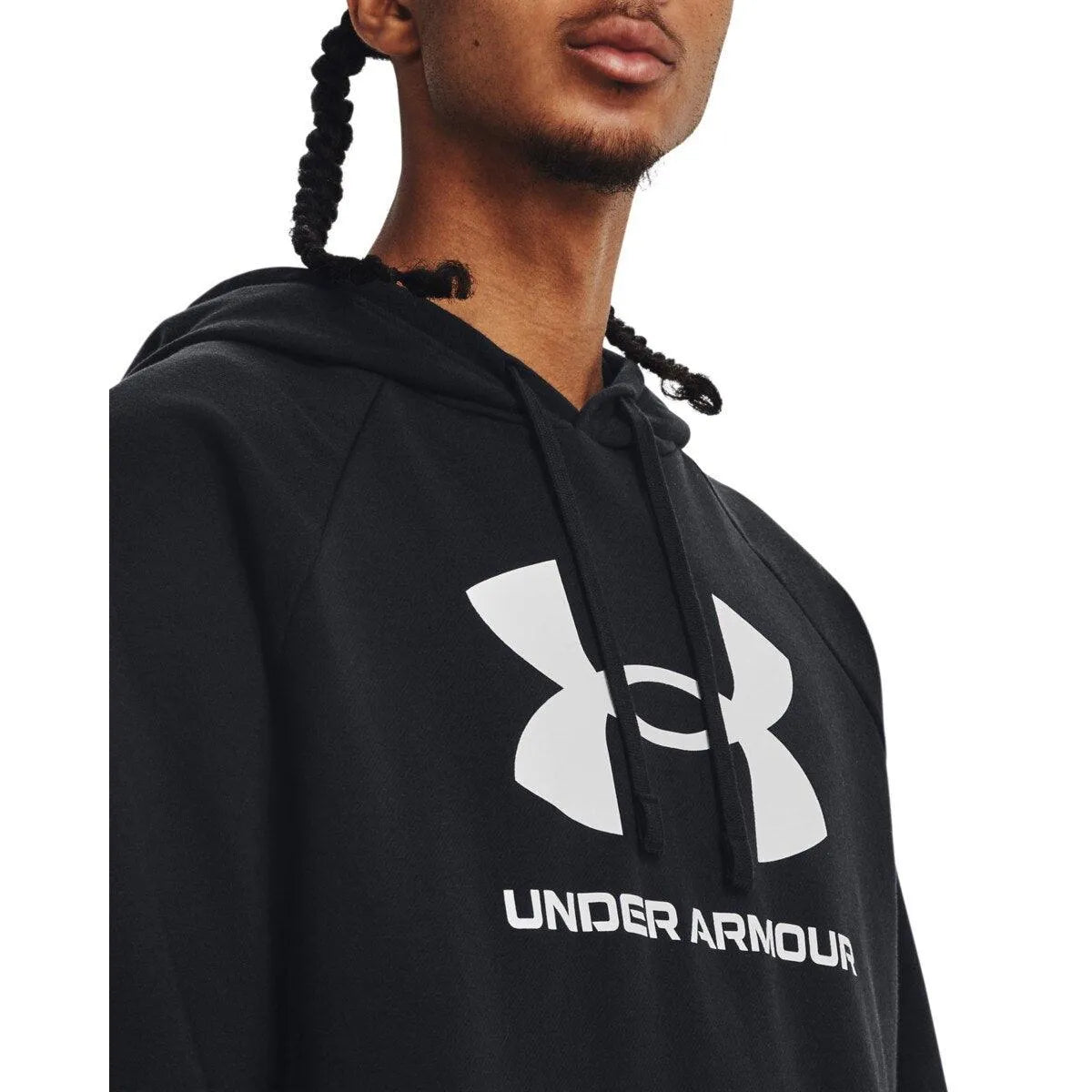 Under Armour Rival Fleece logo HD férfi fekete kapucnis 1379758-001