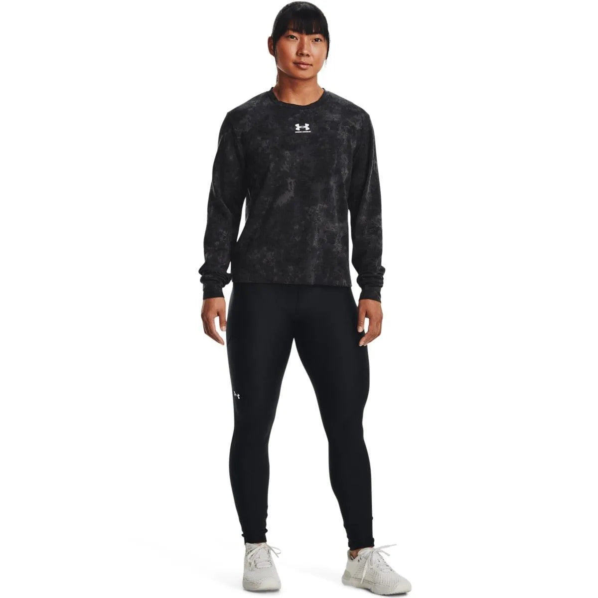 Under Armour Rival Terry Print Crew Hosszú ujjú női Pulóver