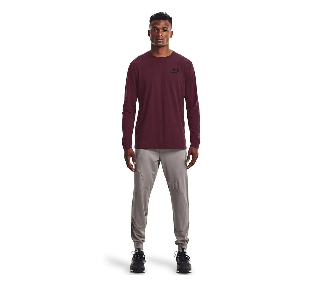 Under Armour Sportstyle Left Chest LS póló, bordó Hosszú ujjú póló Hosszú ujjú póló - Sportmania.hu