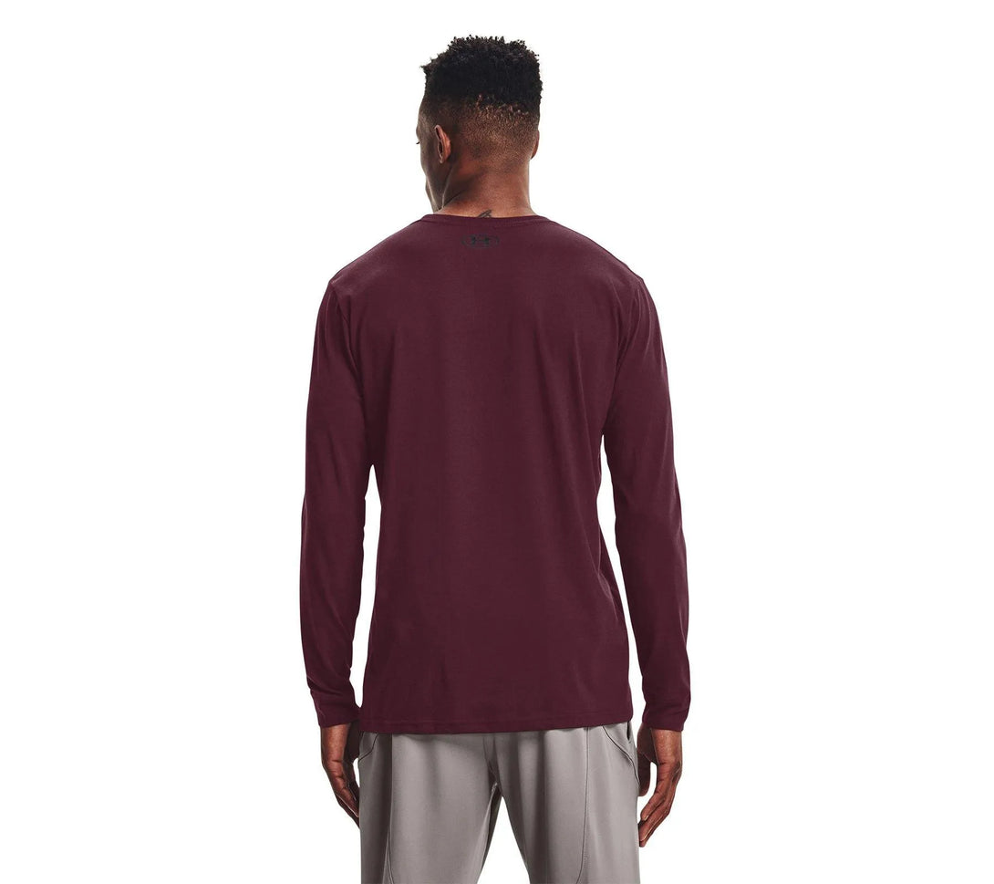 Under Armour Sportstyle Left Chest LS póló, bordó Hosszú ujjú póló Hosszú ujjú póló - Sportmania.hu