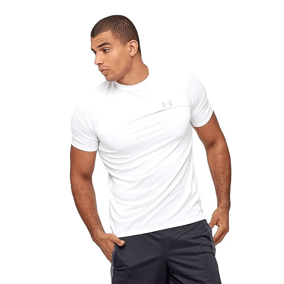 Under Armour Tech 2.0 férfi póló, fehér Fitnesz Felső 1326413-100