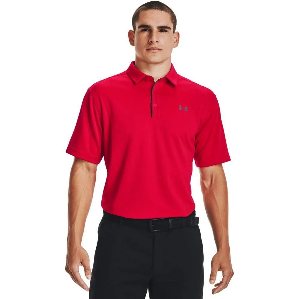 Under Armour Tech Piros Galléros férfi póló