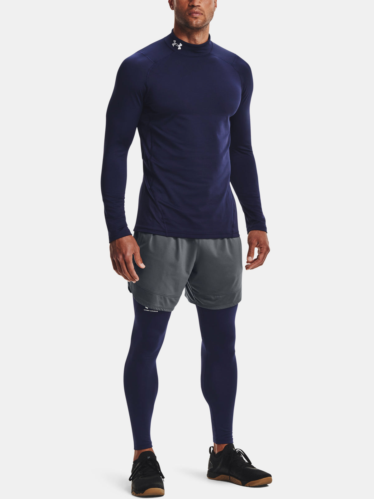 Under Armour UA CG Armour Fitted Mock kék férfi póló