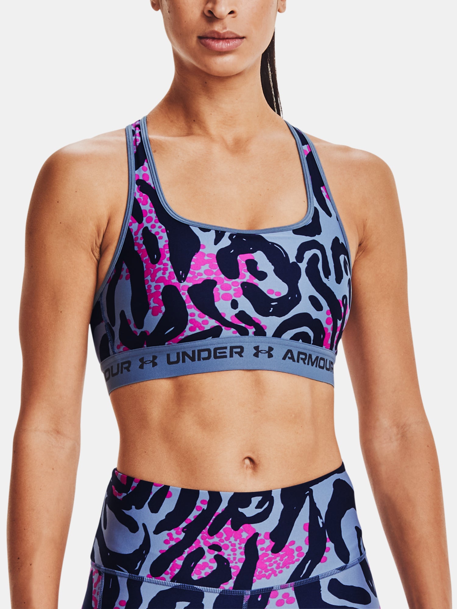 Under Armour Ua Crossback Mid Print női Sportmelltartó