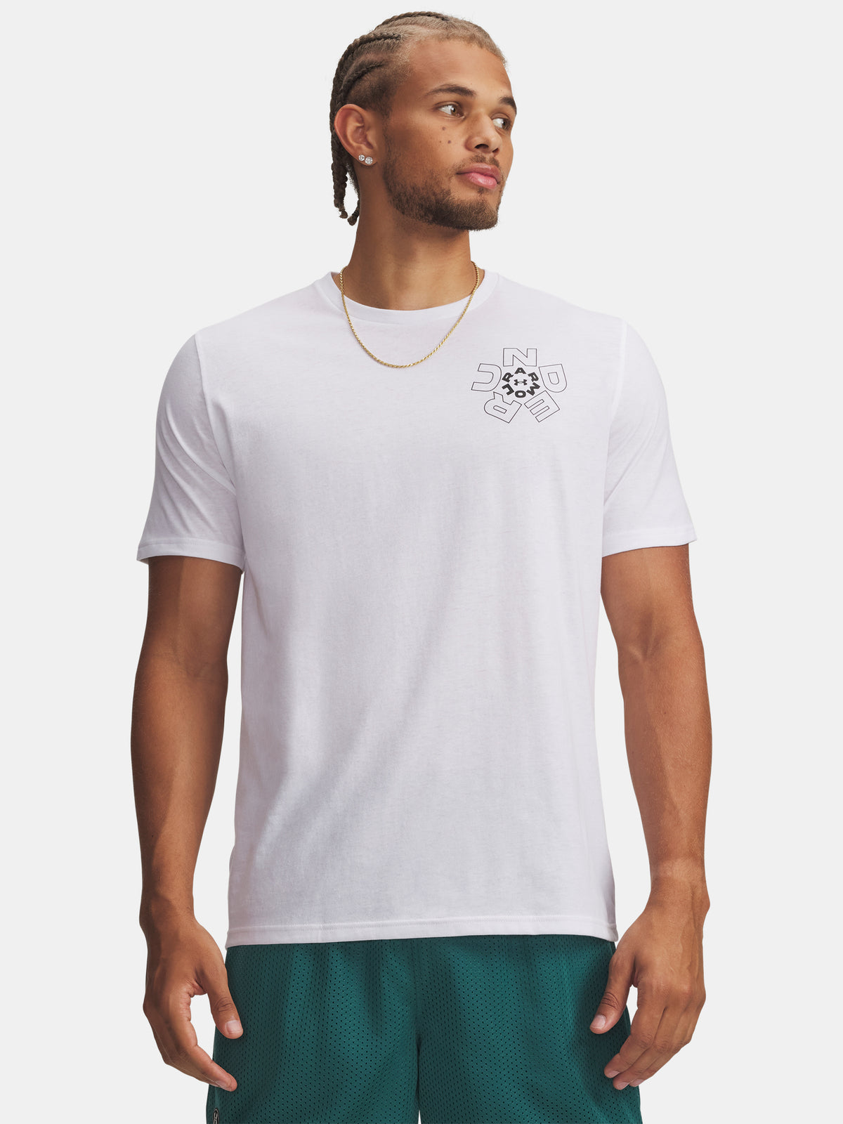 Under Armour UA Radial WM SS férfi póló, fehér