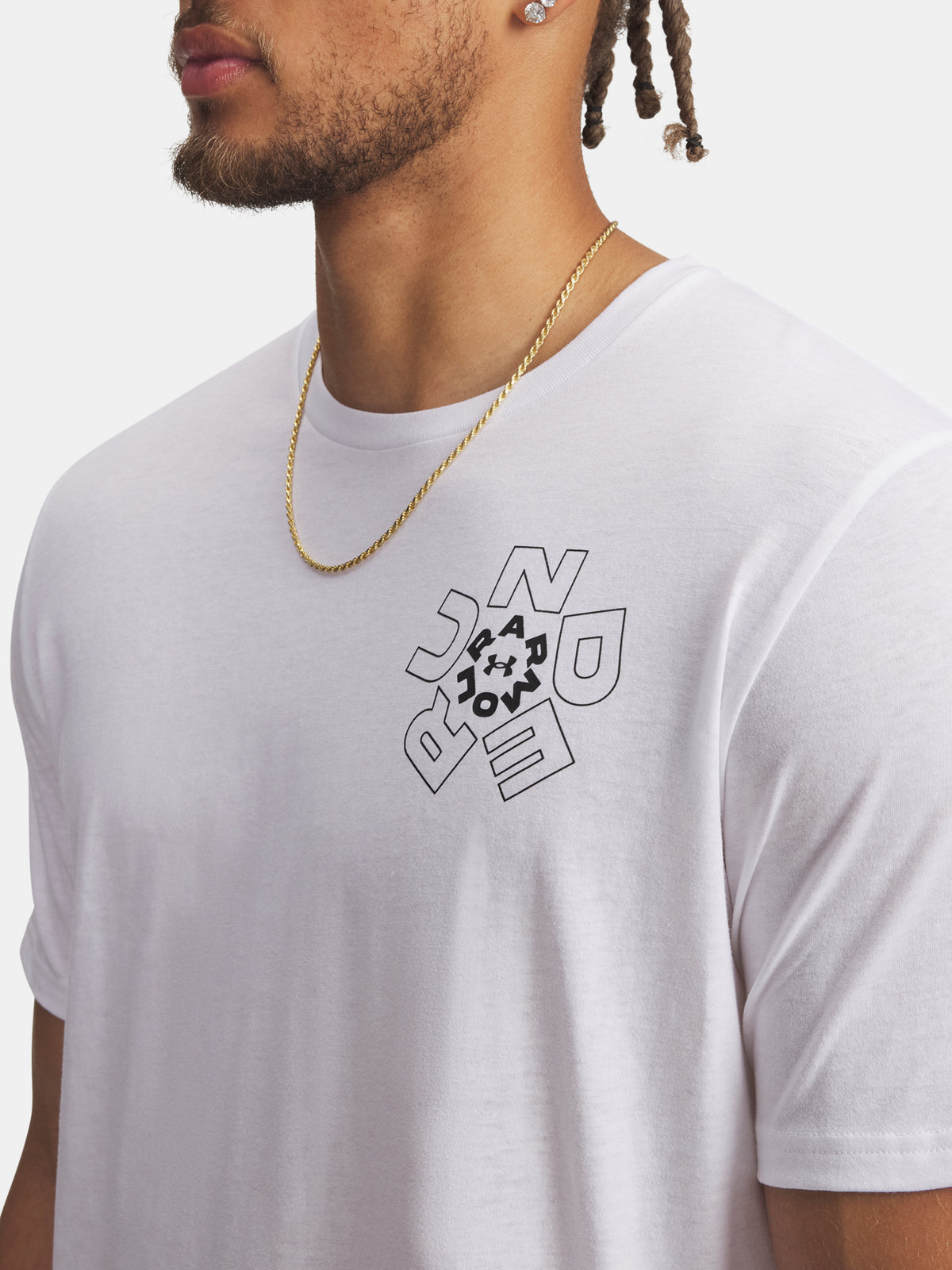 Under Armour UA Radial WM SS férfi póló, fehér