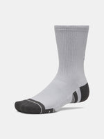Under Armour Unisex New UA Perf Tech 3pk Crew szürke zokni