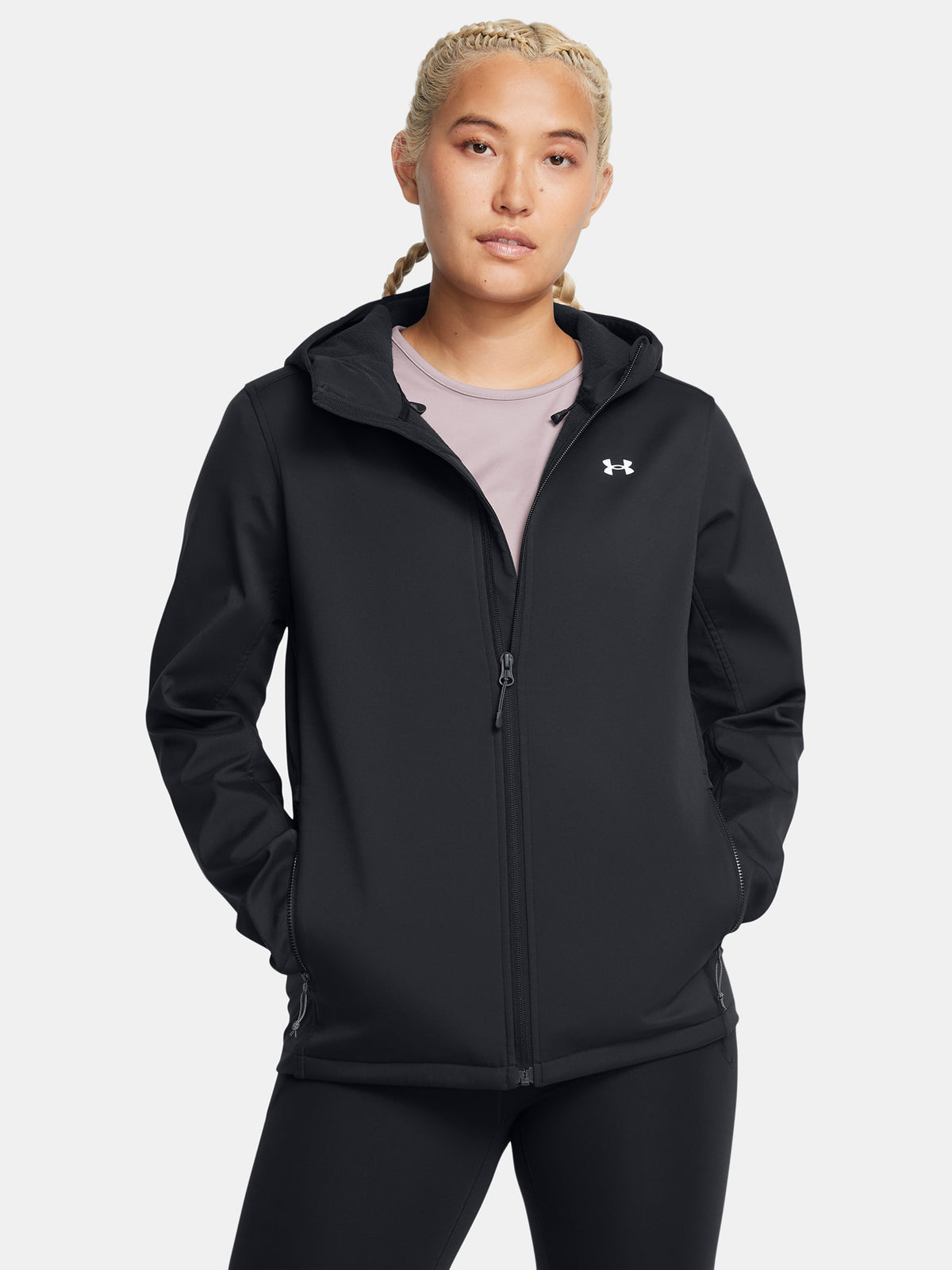 Under Armour W Shield Hooded Jacket-BLK nõi Kapucnis pulóver