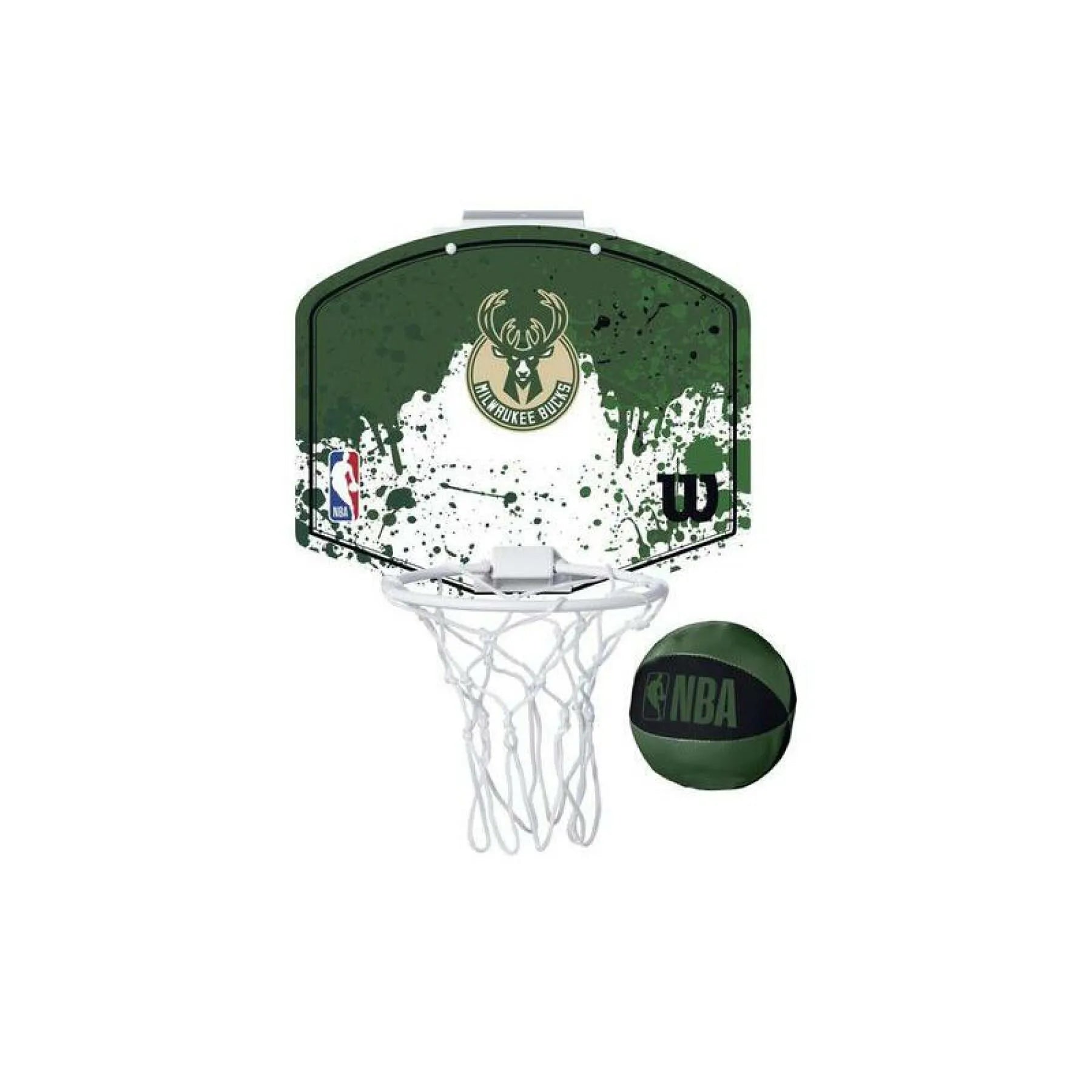 Wilson NBA Milwaukee Bucks Team Mini Hoop mini kosárlabda palánk labdával