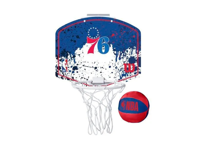 Wilson NBA Philadelphia 76ers Team Mini Hoop mini kosárlabda palánk labdával