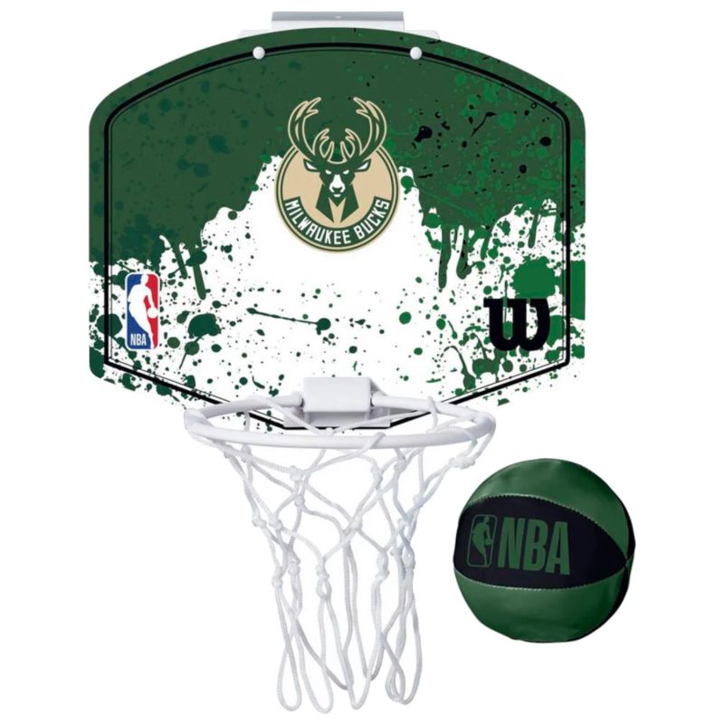 Wilson NBA Team Milwaukee Bucks Mini Hoop Basketball Backboard labda WTBA1302MIL