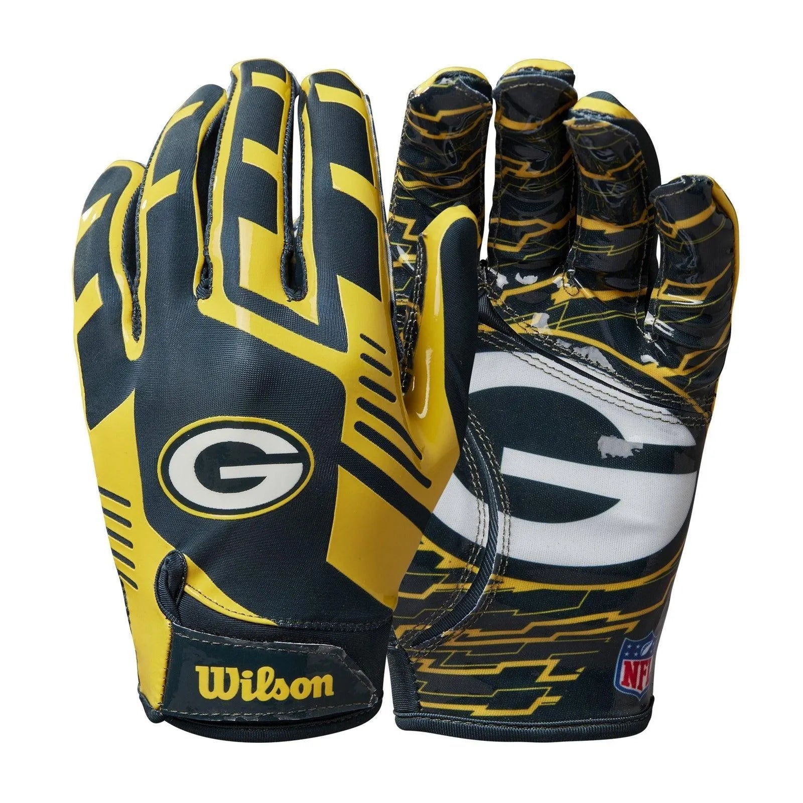 Wilson Stretch Fit Green Bay Packers Elkapó kesztyű, gyerek méret