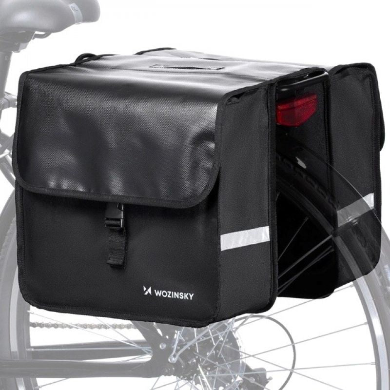 Wozinsky Double Bicycle Pannier for Rack, 28 L, ( ) fekete táska WBB34BK