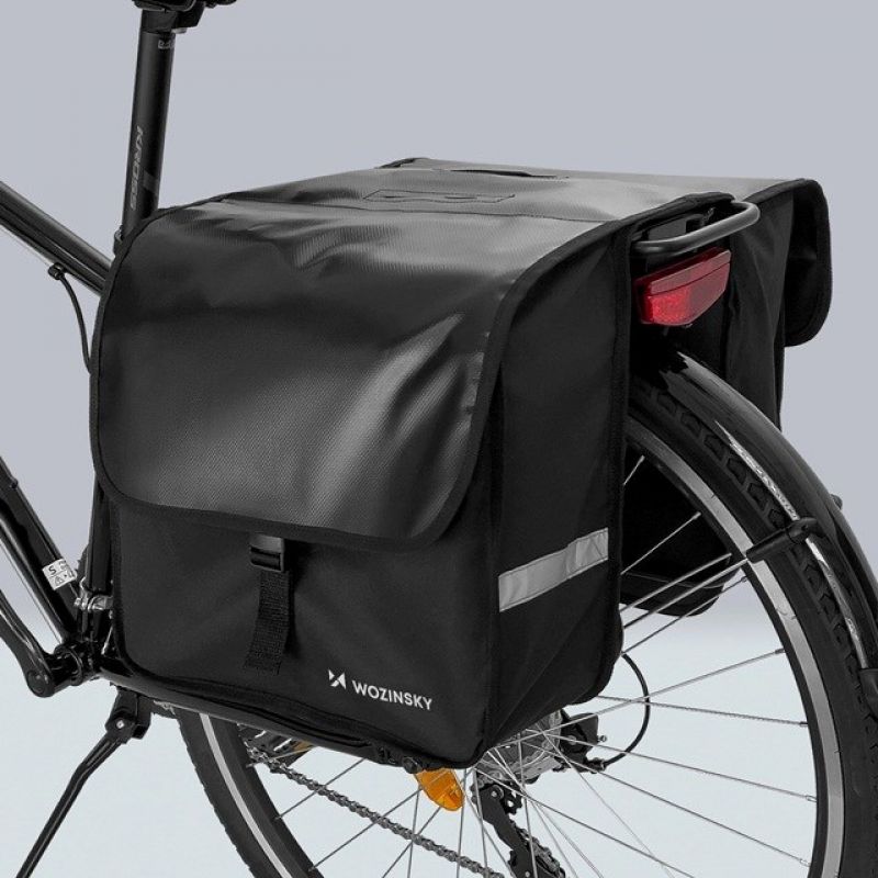 Wozinsky Double Bicycle Pannier for Rack, 28 L, ( ) fekete táska WBB34BK