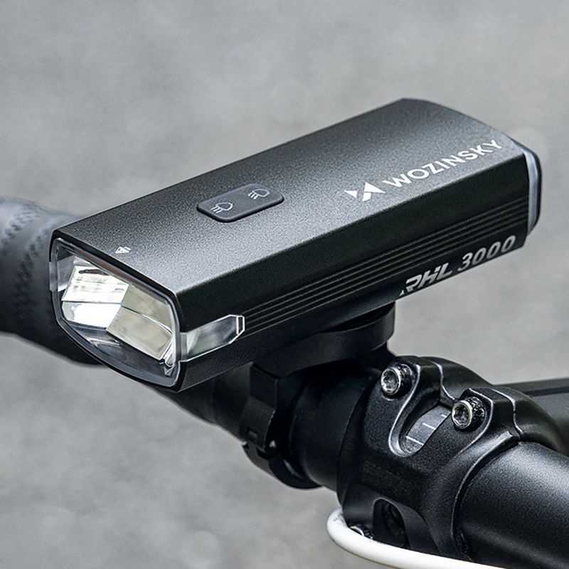 Wozinsky Front Bike Light + USB-C Cable (3000 lm) - Black fekete kiegészítő 304004-184329