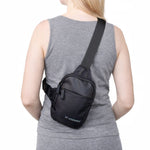 Wozinsky WMS-W1 Unisex Mini Shoulder Bag Waterproof Dual-Compartment for Phone - Black fekete kiegészítő 304004-201372