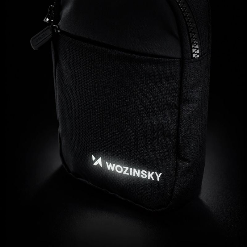 Wozinsky WMS-W1 Unisex Mini Shoulder Bag Waterproof Dual-Compartment for Phone - Black fekete kiegészítő 304004-201372