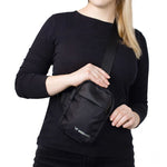 Wozinsky WMS-W1 Unisex Mini Shoulder Bag Waterproof Dual-Compartment for Phone - Black fekete kiegészítő 304004-201372