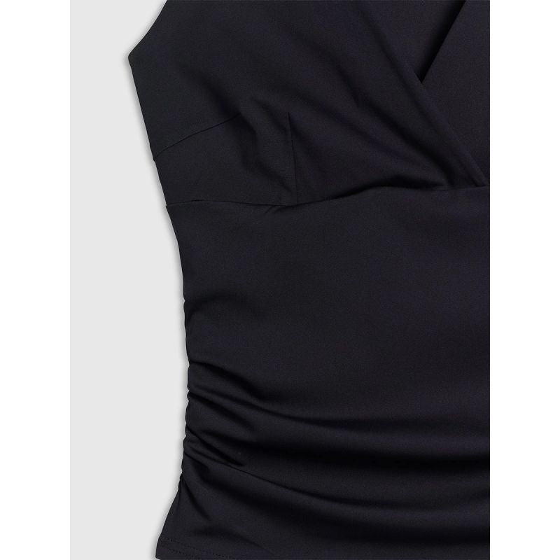 Women's slim top with gathers 4F